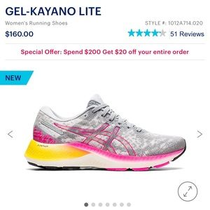 New ASICS gel kayano lite running sneakers